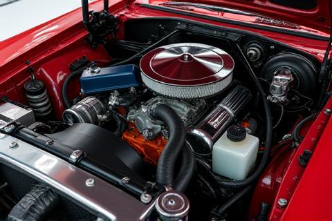 Clean car engine bay after detailing service