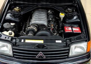 Clean car engine bay